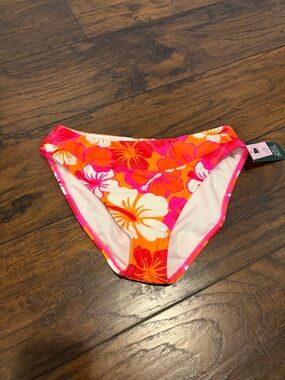 wild fable Girls Floral Bikini Bottoms - Bright Pink, Orange & White NWT M(8-10)